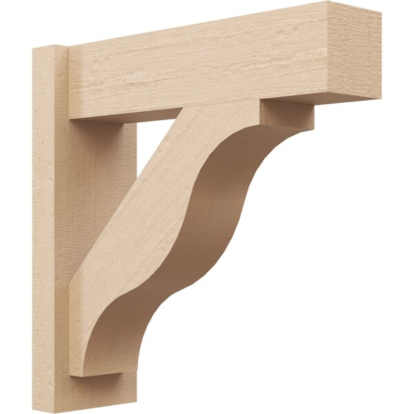 Ekena Millwork 6-in W x 20-in D x 20-in H Funston Block Rough Cedar Woodgrain TimberThane Outlooker, Primed Tan OUTUR060X20X20FST44RCPR - main